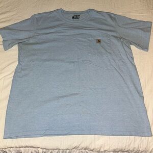 Carhartt Women’s Light Blue T-Shirt XXL Loose Fit